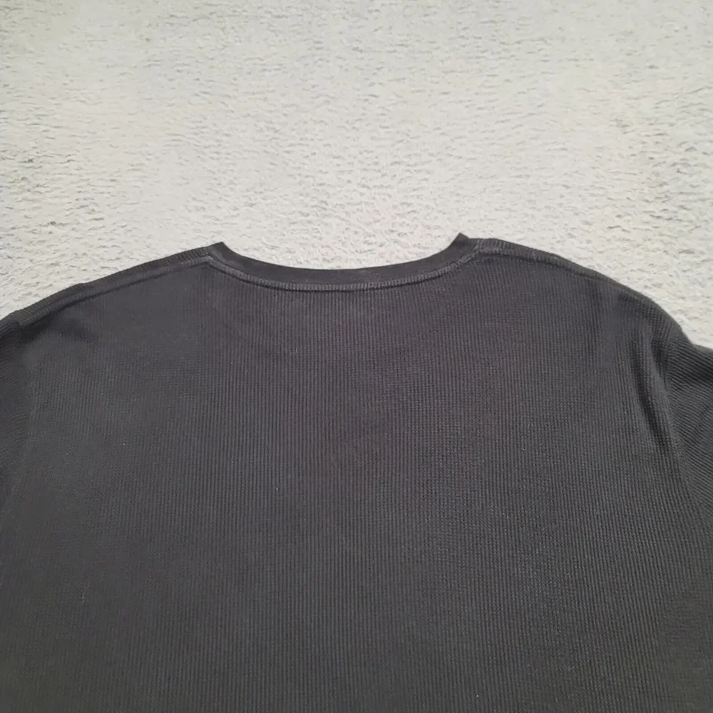 Levis Shirt Mens 2XL Black Thermal Long Sleeve Vintage Logo‎ California Bear